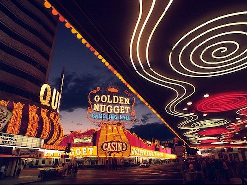 Blick auf das Golden Nugget Casino in Las Vegas