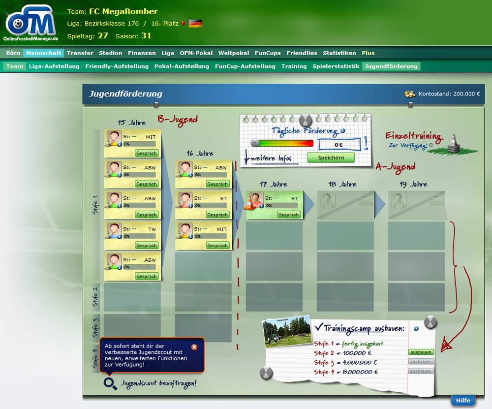 Online Fussball Manager kostenlos spielen