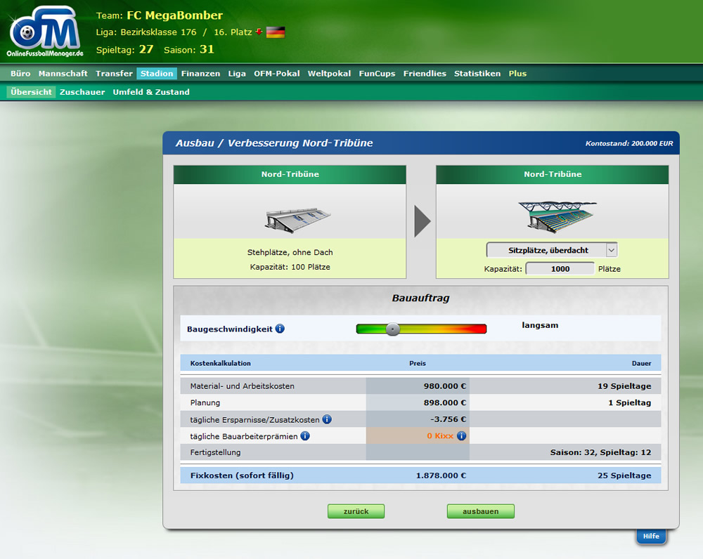 Online Fussball Manager kostenlos spielen